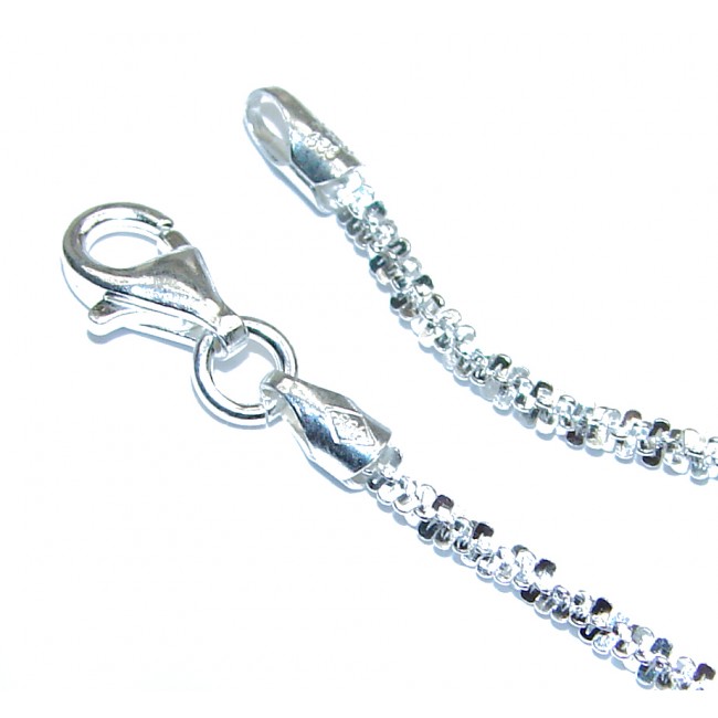 Twisted Rock Sterling Silver Chain 20'' long, 3.5 mm wide