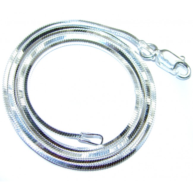 Square Snake Sterling Silver Chain 18'' long, 1 mm wide