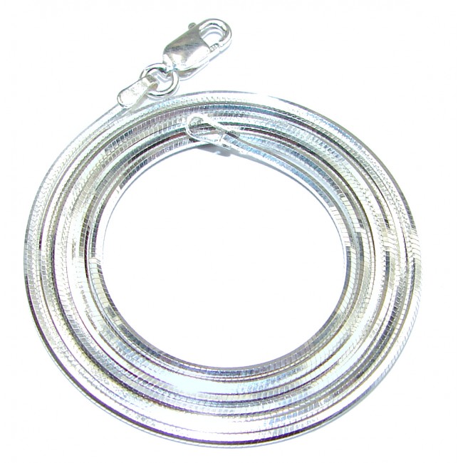 Round Snake .925 Sterling Silver Chain 24'' long, 2 mm wide