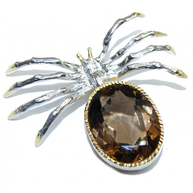 Incredible Spider Fire Labradorite 14k Gold over .925 Sterling Silver handmade Pendant