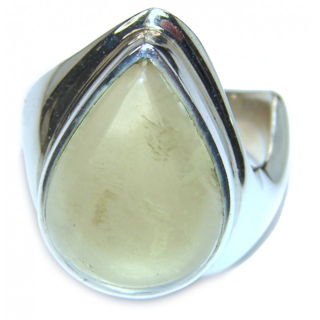 Vintage Style Natural Citrine .925 Sterling Silver handcrafted Ring s. 9