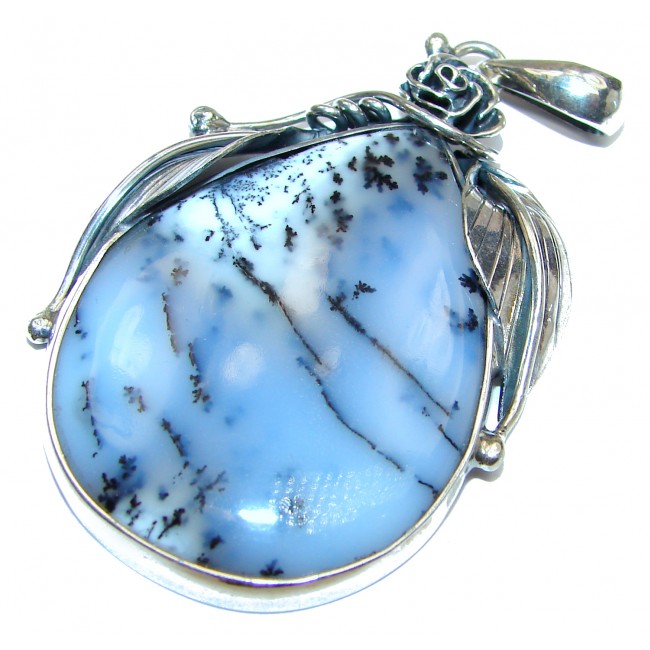 Vintage Design Perfect quality Dendritic Agate .925 Sterling Silver handmade Pendant