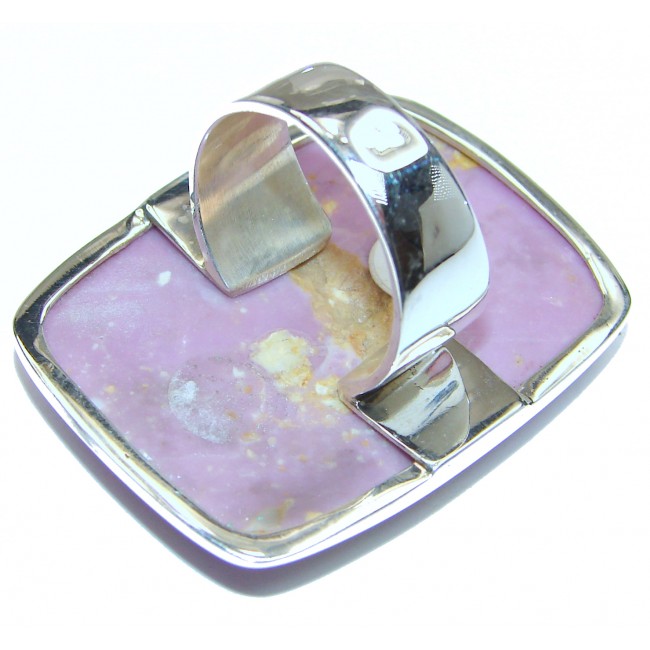 Large Nature Inspired Sugilite .925 Sterling Silver handmade Cocktail Ring s. 9