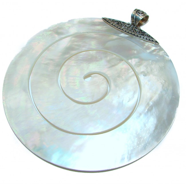 Huge Great Blister Pearl .925 Sterling Silver handcrafted pendant