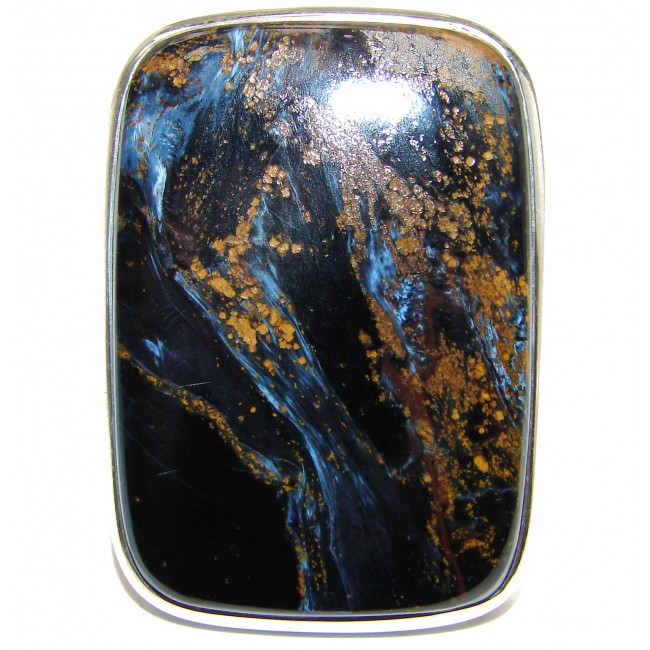 Huge best quality Silky Pietersite .925 Sterling Silver handmade Ring size 9 1/2
