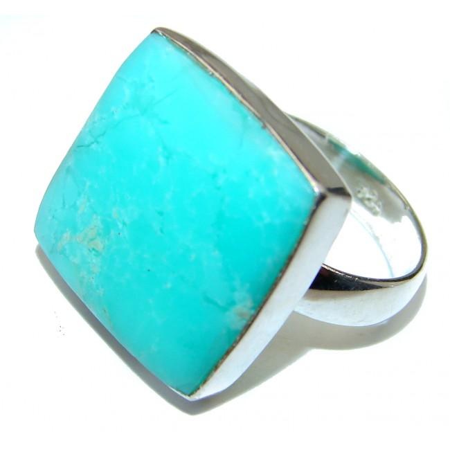 Good Energy Chrysoprase Sterling Silver Ring s. 7 adjustable