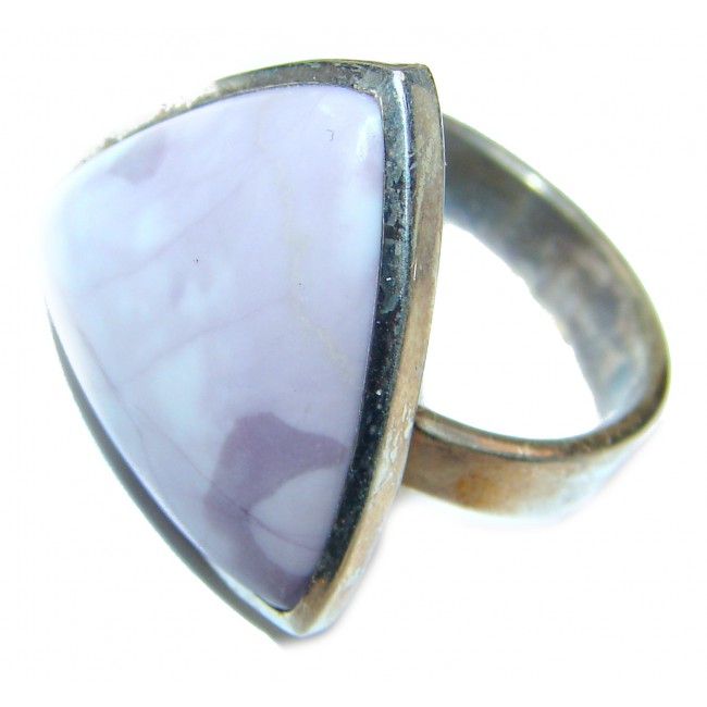 Nature Inspired Sugilite .925 Sterling Silver handmade Cocktail Ring s. 8