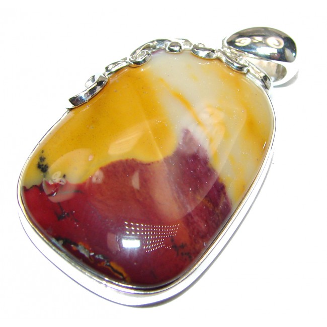 Amazing Australian Mookaite .925 Sterling Silver handcrafted pendant