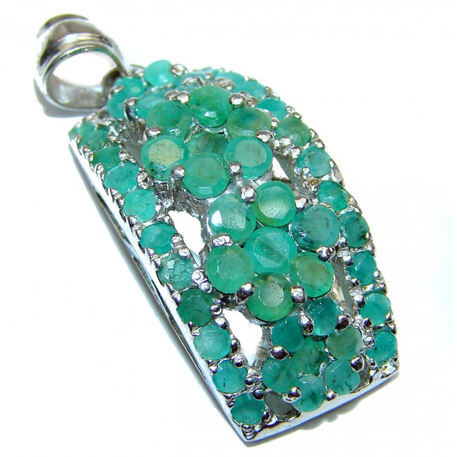 Authentic Emerald .925 Sterling Silver Pendant