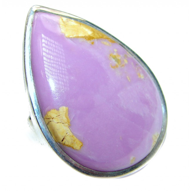Be Bold Huge Purple Sugalite Sterling Silver handmade Ring s. 7 3/4