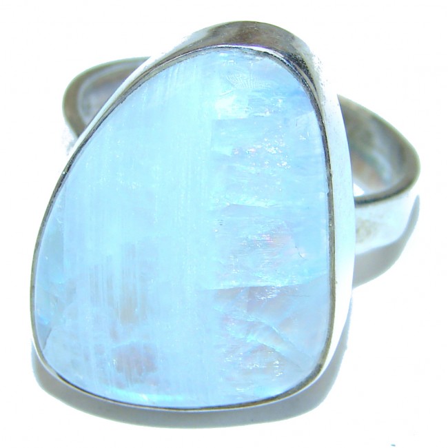 Energizing Moonstone .925 Sterling Silver handmade Ring size 9
