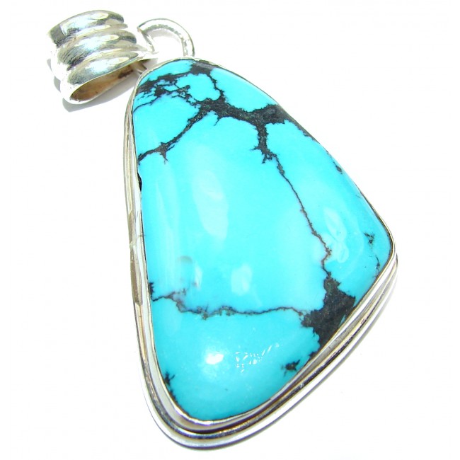 Genuine Turquoise .925 Sterling Silver handcrafted Pendant