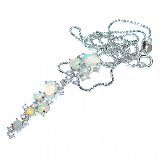 Exclusive Ethiopian Fire Opal .925 Sterling Silver handmade Necklaces