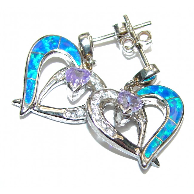 Incredible Opal .925 Sterling Silver earrings