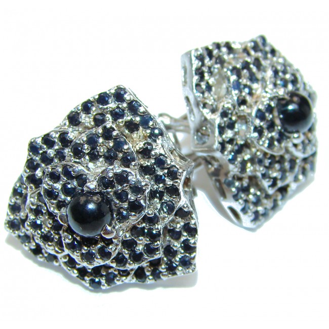 Adele natural Sapphire .925 Sterling Silver earrings