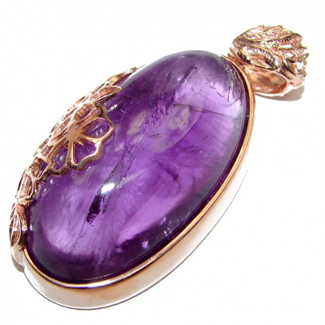Top Quality Natural 145ct Amethyst .925 Sterling Silver handmade one of the kind Pendant