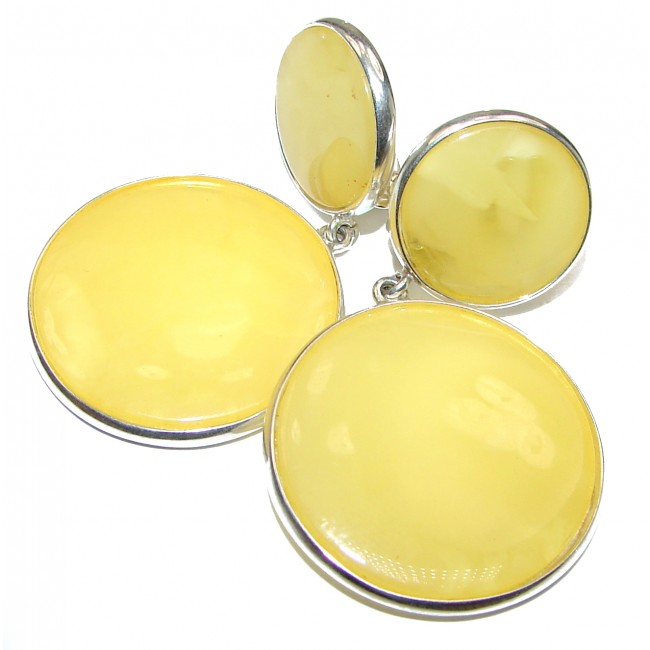 Excellent Golden Calcite .925 Sterling Silver clip on earrings