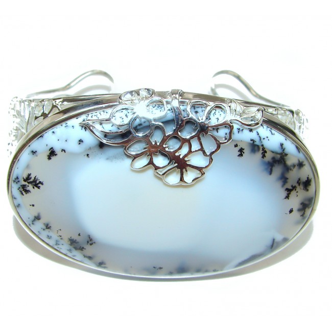 Huge Beatiful Design Dendritic Agate .925 Sterling Silver handcrafted Bracelet