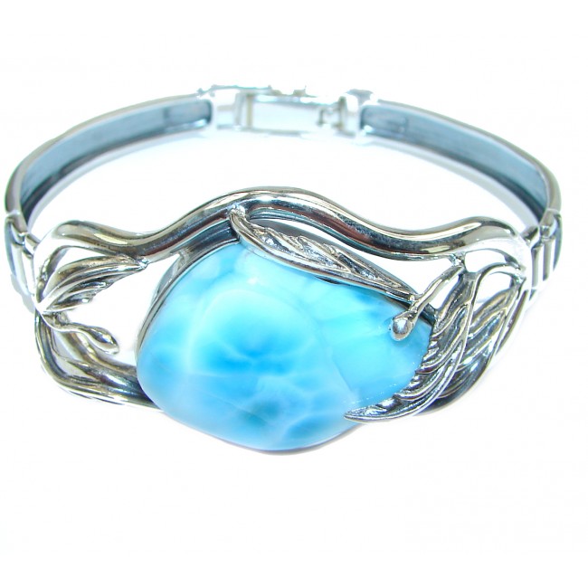 best quality Caribbean Blue Larimar .925 Sterling Silver handcrafted Bracelet