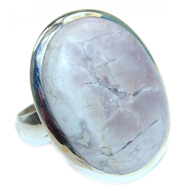 Perfect Tiffany Jasper .925 Sterling Silver handmade Ring s. 7 3/4