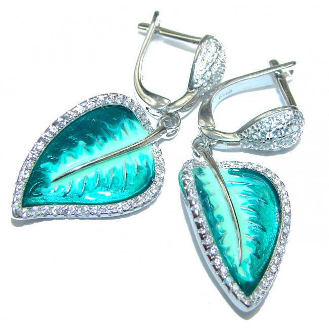 Perfect Enamel .925 Sterling Silver handmade earrings