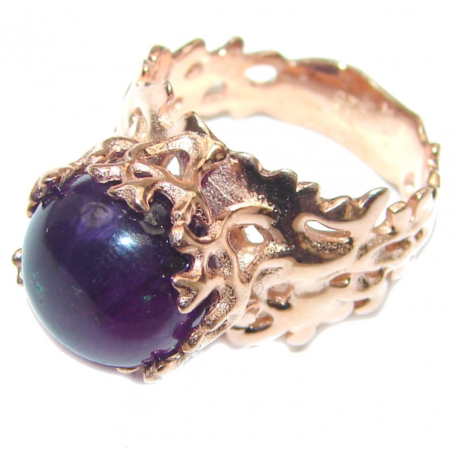 Purple Reef Amethyst 14K Gold over .925 Sterling Silver Ring size 8