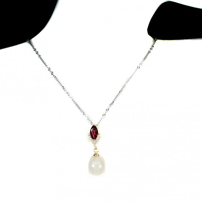 Authentic Ruby rose gold over .925 Sterling Silver necklace