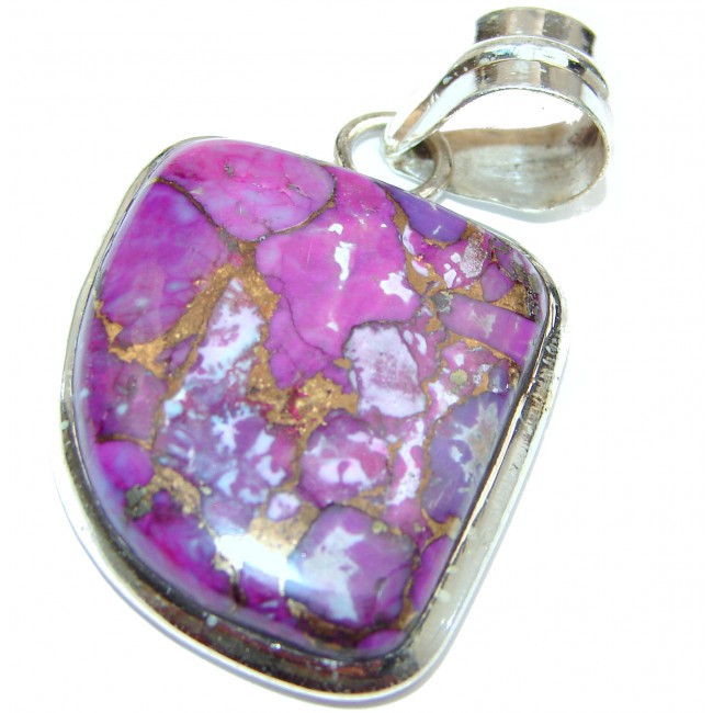 Purple Turquoise .925 Sterling Silver handcrafted pendant