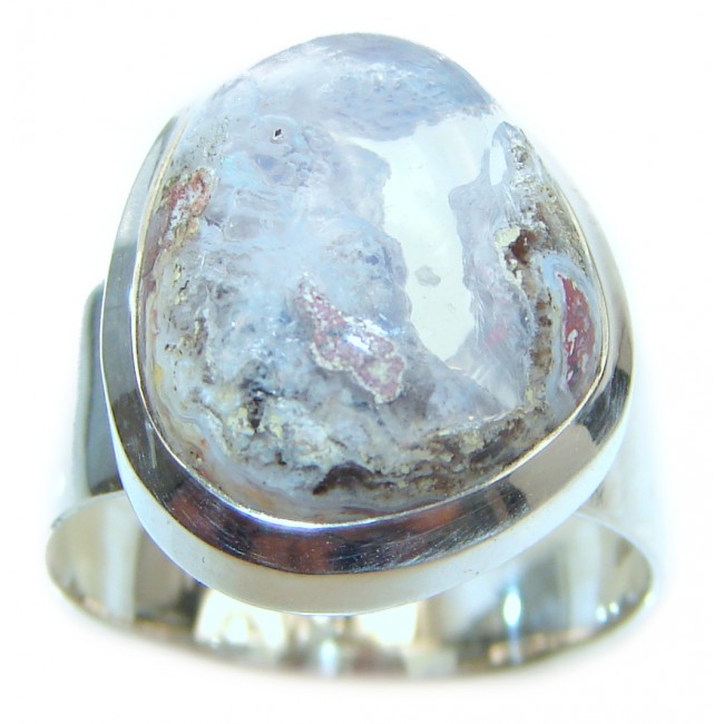 Pure Perfection Genuine Mexican Opal .925 Sterling Silver handmade Ring size 9