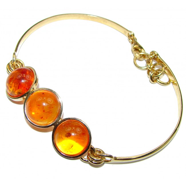 Very unique Natural Baltic Amber .925 Sterling Silver handcrafted Bracelet