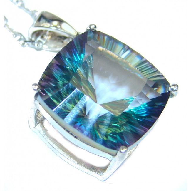 Magic Reef Rainbow Topaz .925 Sterling Silver handmade necklace