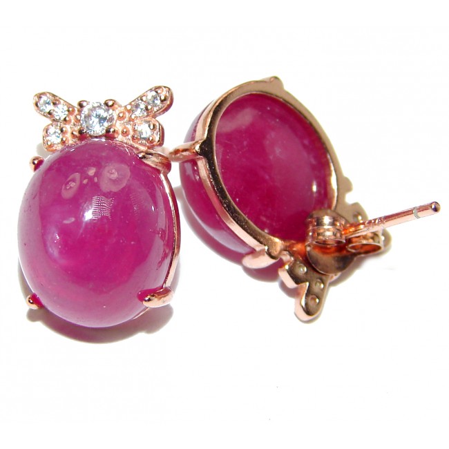 Cute Authentic Ruby .925 Sterling Silver handmade earrings