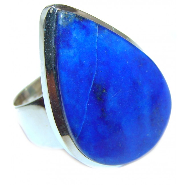 Natural Lapis Lazuli .925 Sterling Silver handcrafted ring size 9