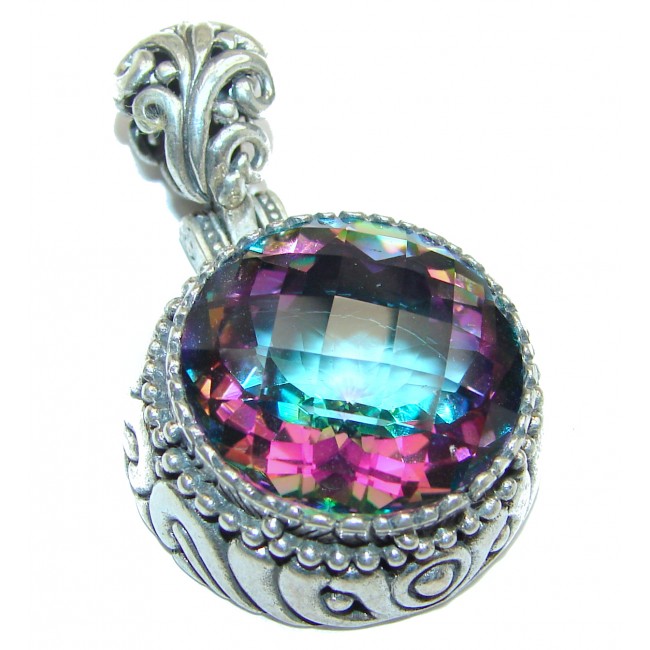 Spectacular authentic Magic Topaz .925 Sterling Silver handcrafted Pendant
