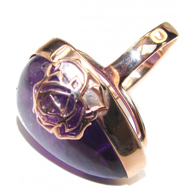 Purple Perfection Large Amethyst .925 Sterling Silver Ring size 7 adjustable