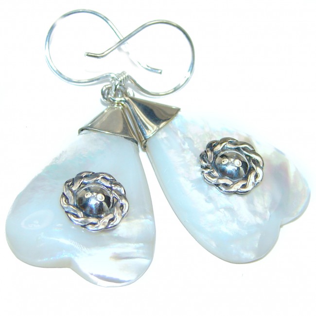 Real Beauty Blister Pearl .925 Sterling Silver handmade Earrings