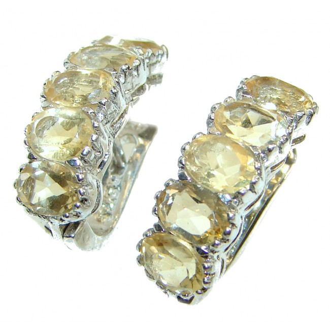 Spectacular quality Authentic Citrine .925 Sterling Silver handmade earrings