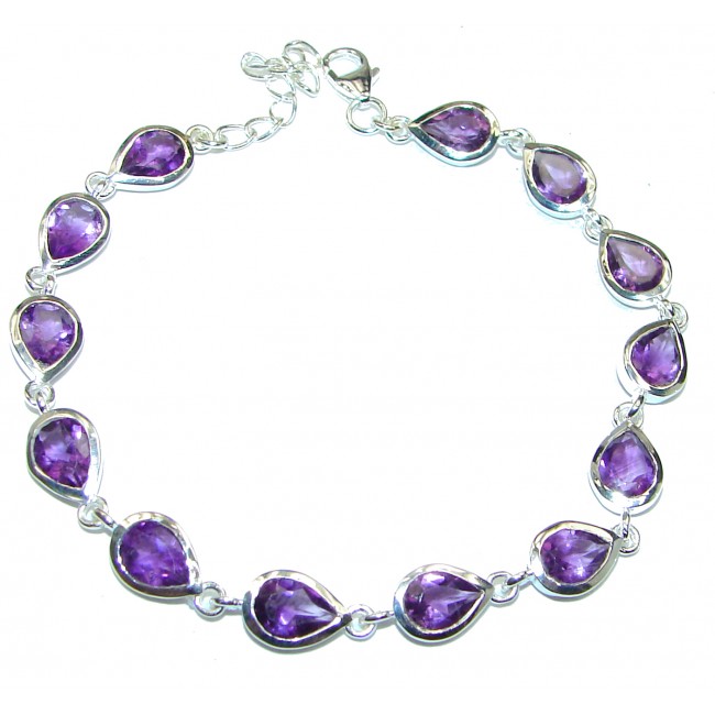Authentic Citine Amethyst .925 Sterling Silver handcrafted Bracelet
