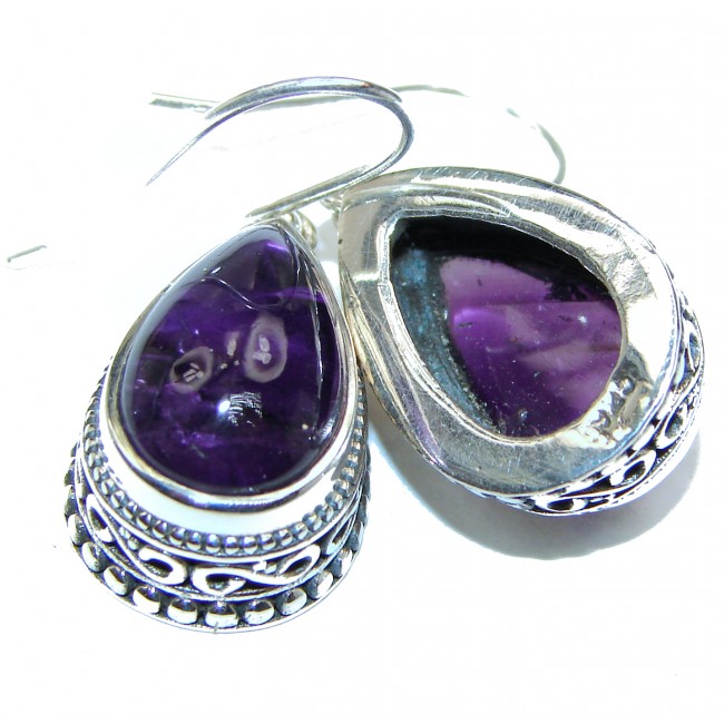 Purple African Amethyst .925 Sterling Silver handmade Earrings