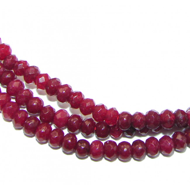 Huge Incredible Ruby Beads Necklace 18 inches necklace