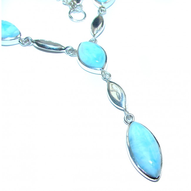 Cielito Lindo Chunky Larimar .925 Sterling Silver handcrafted necklace