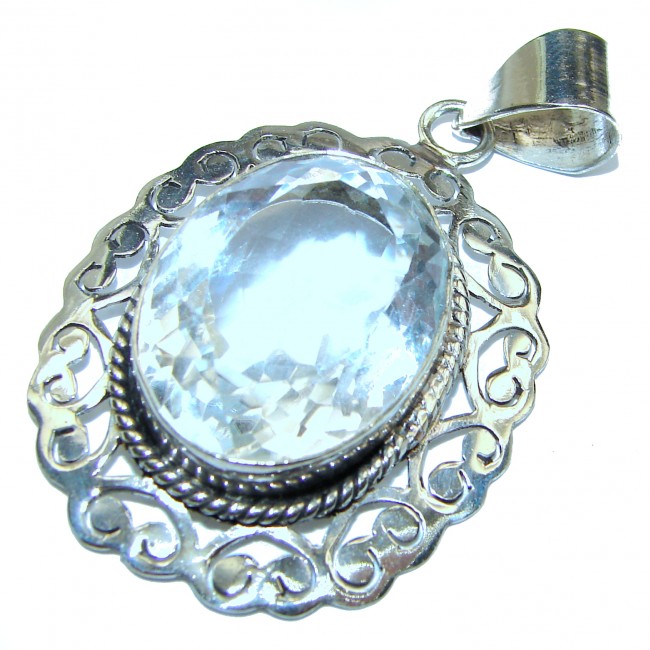 Vintage Design White Topaz .925 Sterling Silver pendant