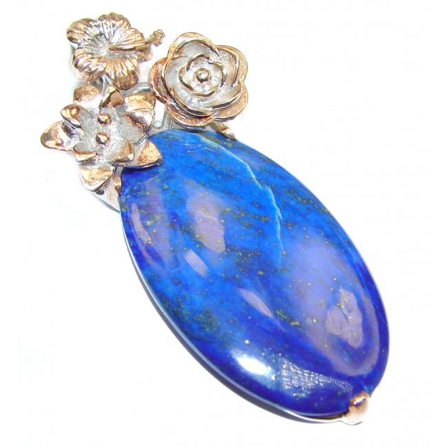Blue Lapis Lazuli .925 Sterling Silver handcrafted Pendant