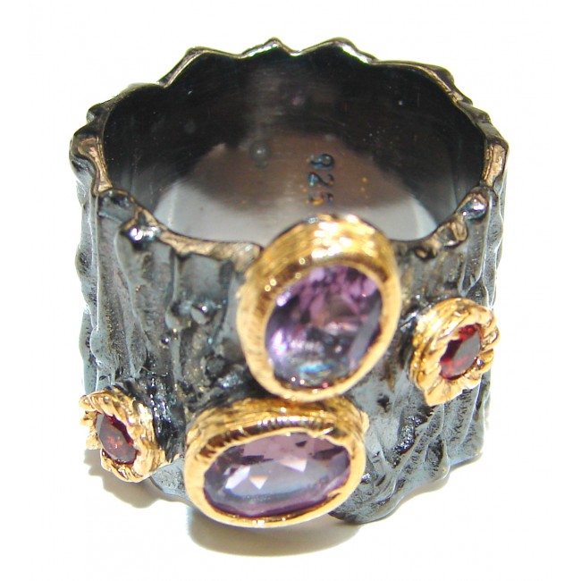 Purple Great Perfection Amethyst .925 Sterling Silver Ring size 7