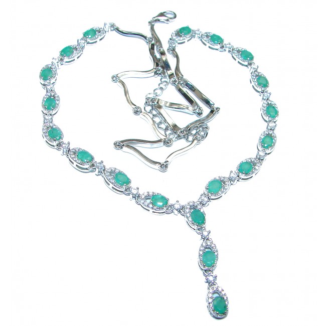 Exclusive Emerald .925 Sterling Silver handmade Necklaces