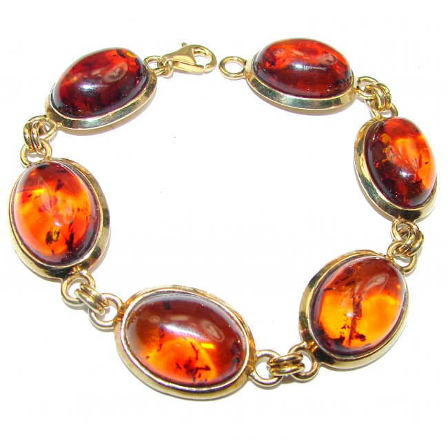 Beautiful Copal Amber .925 Sterling Silver handcrafted Bracelet