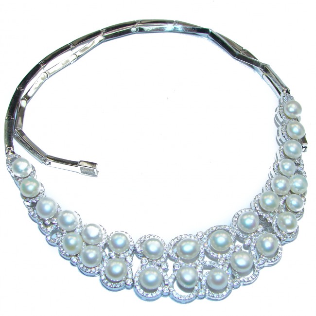 genuine Fresh Water pearl .925 Sterling Silver handcrafted Necklace