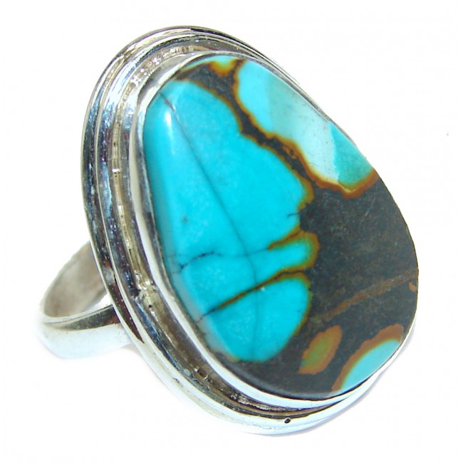 Turquoise .925 Sterling Silver ring; s. 7 1/4
