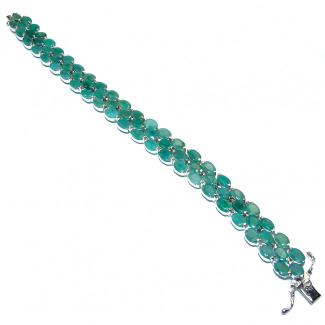 Authentic Garnet Colombian Emerald .925 Sterling Silver handcrafted Bracelet