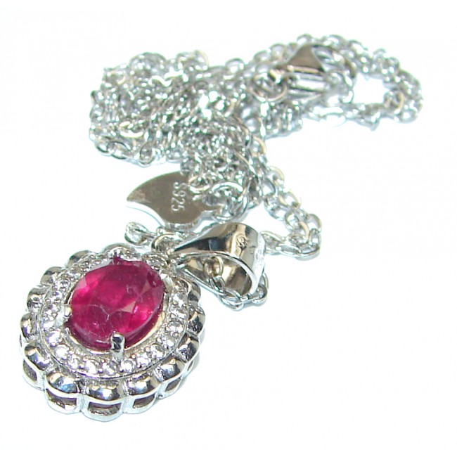 Princess Incredible Authentic Ruby .925 Sterling Silver necklace